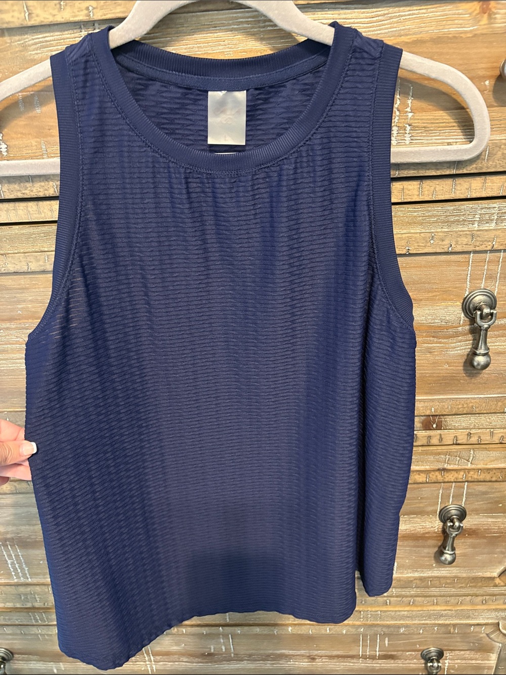 CALIA by Carrie Underwood Navy Textured Sleeveless Tank